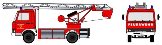 Loewe 4107 - H0 - Iveco Magirus Zeta  90M5 - DL18 Feuerwehr Königsberg